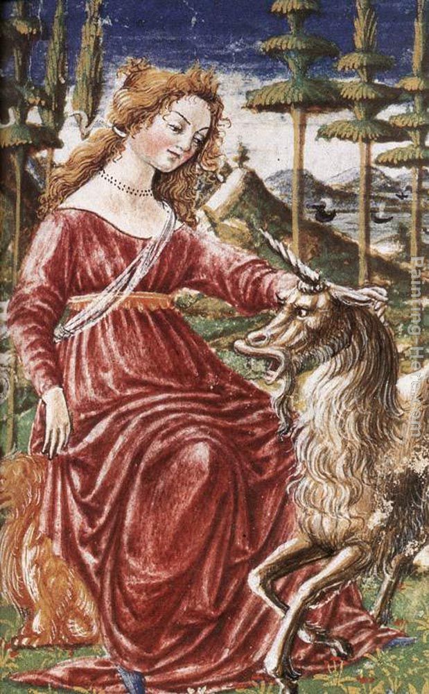 Chastity with the Unicorn painting - Francesco Di Giorgio Martini Chastity with the Unicorn art painting